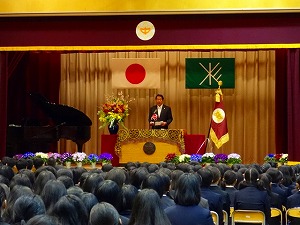 写真：神明中学校卒業式