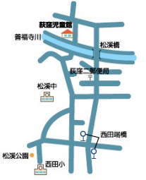 地図：荻窪児童館周辺図