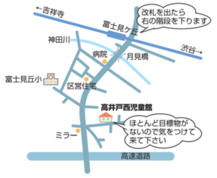 地図：高井戸西児童館周辺図