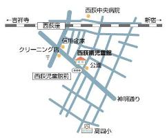 地図：西荻南児童館周辺図