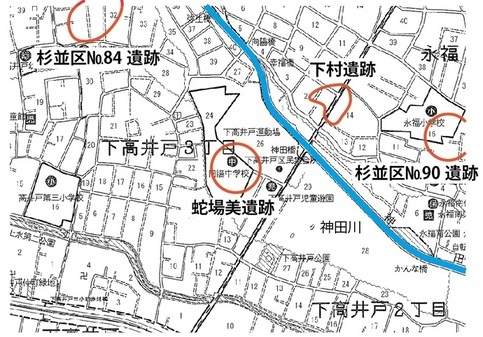 じゃばみ遺跡周辺地図画像