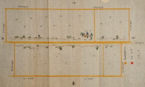 天保8年「大宮前新田絵図」井口正一家文書の画像