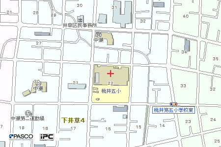 （地図）桃井第五小