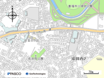 井草森公園までの地図