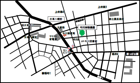 今川体験農園の地図