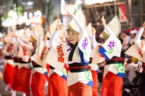 東京高円寺阿波おどり　女踊りの写真