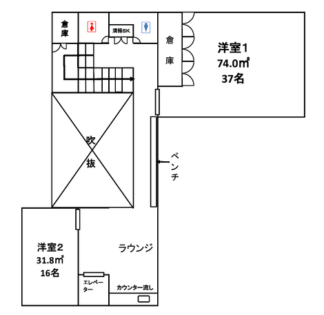 画像：ゆうゆう下高井戸館の平面図