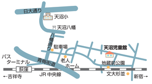 地図：天沼児童館周辺図