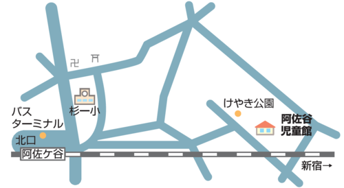 地図：阿佐谷児童館周辺図