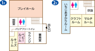 子ども・子育てプラザ成田西の見取り図