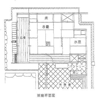 画像：茶室平面図