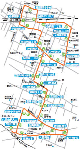 かえで路線　路線図