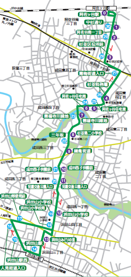 けやき路線 路線図