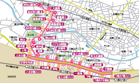 さくら路線　路線図