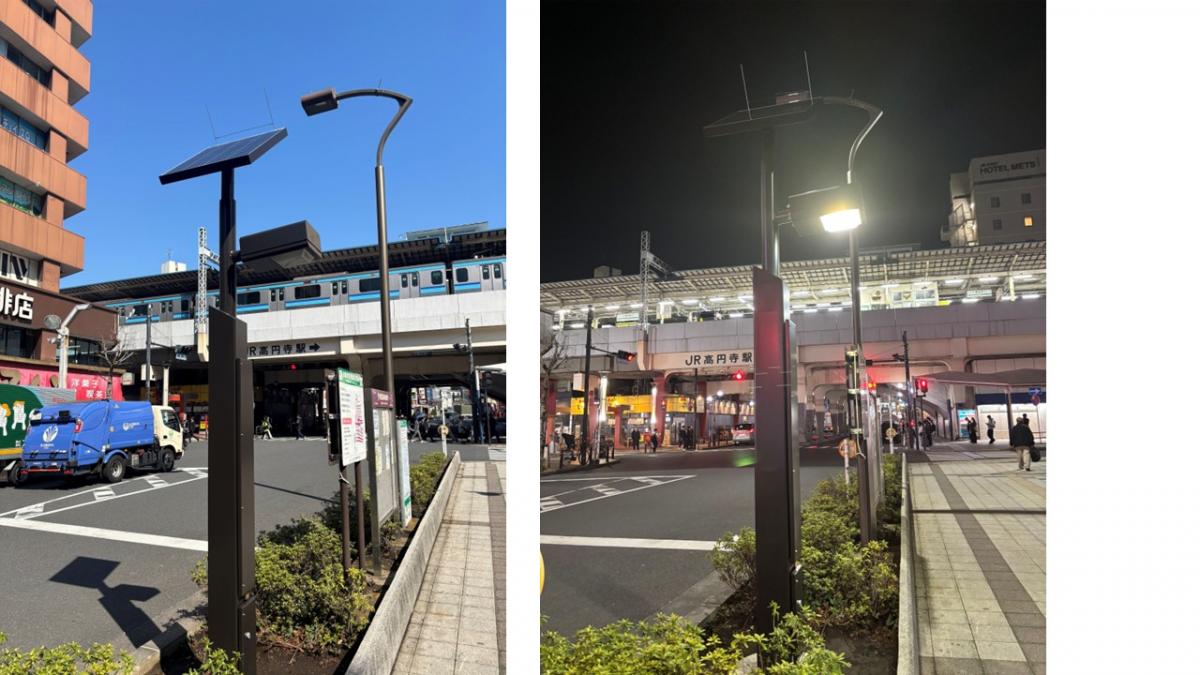 ソーラー街路灯　高円寺駅