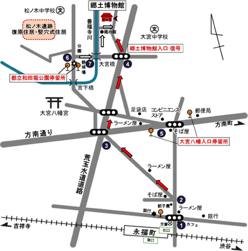 地図：郷土博物館案内地図