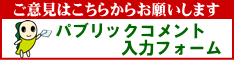 ご意見はこちらからお願いします パブリックコメント入力フォーム