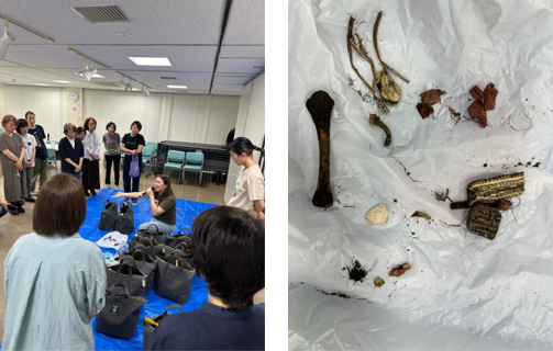 講習の様子・生ごみ分解の様子