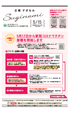 広報すぎなみ5月15日号表紙