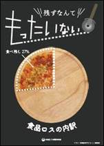 「残すなんてもったいない　食品ロスの内訳　食べ残し27％」食品ロスの削減のポスター