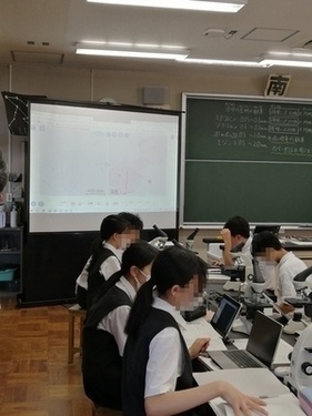 協働学習アプリを活用した中学2年生「理科」の様子