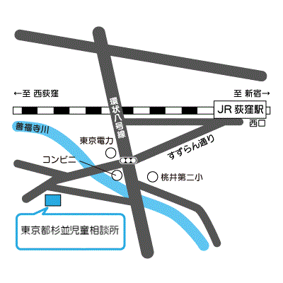 地図：杉並児童相談所周辺