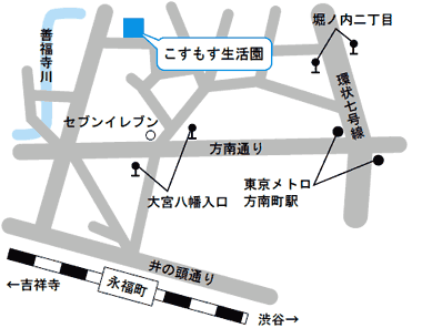 地図：こすもす生活園周辺