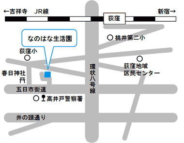 地図：なのはな生活園周辺