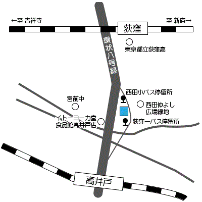 地図：パソコン工房ゆずりは周辺