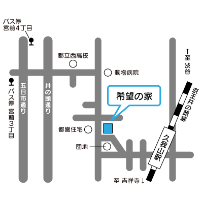 地図：希望の家周辺