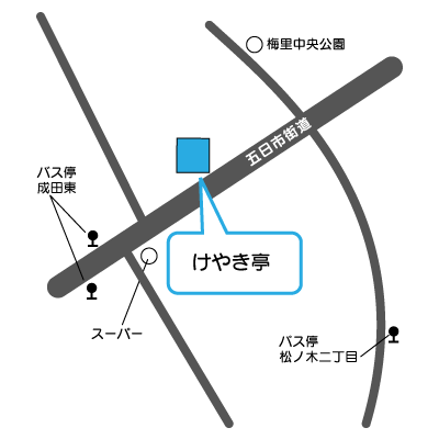 地図：けやき亭周辺